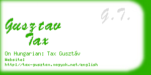 gusztav tax business card