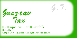 gusztav tax business card